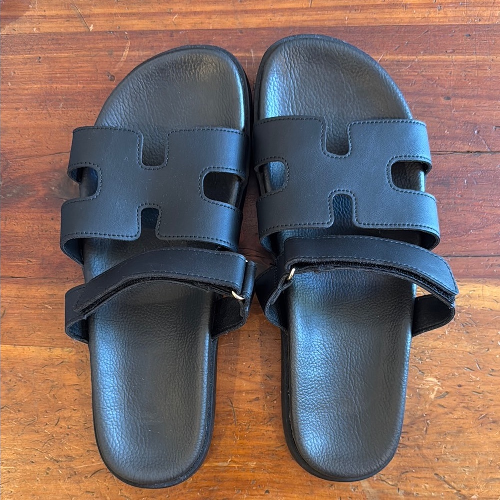 Black Slide Sandals